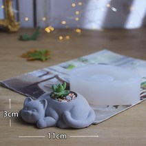 밀랍왁스 천연밀랍왁스 야화 귀여운 코끼리 올빼미 조가비 적 모델링 콘크리트 시멘트 꽃 냄비 실리콘 금형, 01 as show only mold
