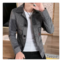 티피/Teepie 가을 겨울 모직 재킷 코트 멋스러운 숏 모직 트렌치 남성복 기모 도톰한 옷