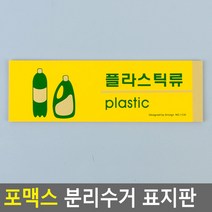 포맥스 분리수거 표지판 플라스틱류 안내판 표지판 인테리어소품 디자인문패 아크릴안내판 분리수거안내판 포, 상세페이지 참조