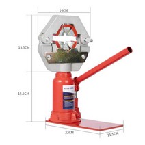 튜브 농업 호스전문압착기 수동 유압펌프 고압호스, 중형 이빨 6개 + 스틸 슬리브 50개 + 유니온 1개