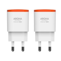 국산의힘 MADE IN KOREA 아로하 18W 고속충전기 QC 3..0/갤럭시/아이폰 호환 충전기, 충전기2개세트, 2개