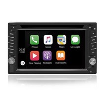 6.2 Inch 2 Din HD Car DVD Player Radio Stereo WinCE bluetooth Carplay for GPS Navigation Support Rear Camera, 한 가지 색, 1개