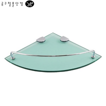 블루워터 강화 코너 유리선반, 단일, 4개