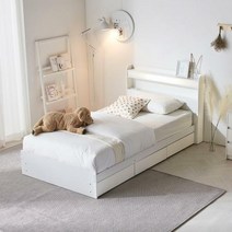 [파로마] 토마스LED 수납침대 SS 프레임만, 그레이