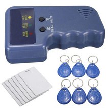 근태관리기 휴대용 RFID 작가 복사기 125KHz EM4100 프로그래머 리더 쓰기 가능한 ID Keyfobs 태그 카드 포함, set 1