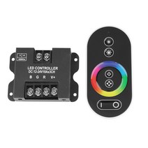 30A 연락처 RGB RF 원격 제어 DC 12V 24V 3CHANNELX10A 360W / 720W 컨트롤러 LED 스트립 라이트 액세서리 SMD 5050, 하나, 검은 색, 한개옵션0