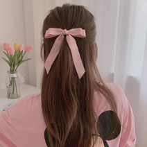 골프 리본핀 집게핀 머리핀 되통수볼륨 왕리본삔 헬로버디 헤어 집게핀 반묶음 삔 왕리본 바나나핀