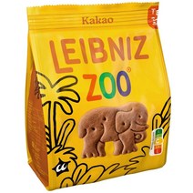 Leibniz Zoo cocoa 라이프니츠 동물모양 코코아 비스킷 125g 4팩, 4개