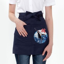 Gudaform 허리형 단색 앞치마 참치유 M / 일식디자인 Apron, 58-참치유 네이비(210)