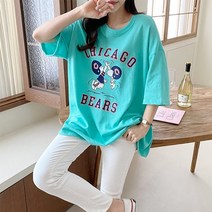 이지인이지 여성 봄 롱티셔츠 7부소매 편한티셔츠 임부복
