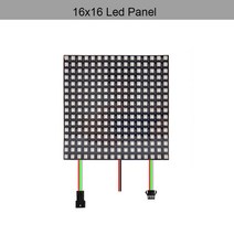 개별 주소 지정 가능 패널 라이트 WS2812B RGB LED 디지털 플렉시블 8x8 16x16 픽셀 모듈 매트릭스 스, 02 16x16 Led Panel