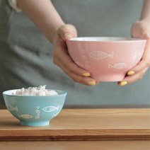 파스텔톤 혼밥식기 공기 그릇 한식 가정식 밥그릇, 파이시스 대접 핑크 1P