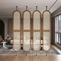 파티션 가벽 스크린 등나무 이동식 인테리어, 4장 애쉬목 40 240 cm(등나무 방직)