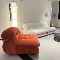 낮은소파 원룸소파 다리없는 아이보리 몽쉘 구름, 1인용 소파(오프화이트)