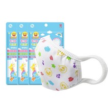 핑크퐁 아기상어 키즈패턴 마스크 필터포함, 3개