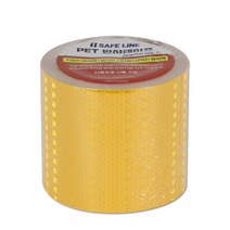 PET 반사테이프 반사 스티커 100mm X 10M 1개입, 황색, 1개