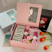 돈다발꽃 돈꽃바구니 현금꽃다발, 핑크