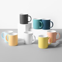 심플 도자기 커피 머그컵 유광 8종, 다크블루_400ml