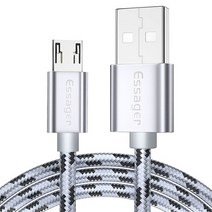 자석충전케이블 Essager 마이크로 USB 케이블 삼성 호환 Xiaomi 빠른 충전 데이터 충전기 와이어 코드 안드로이드 Microusb 휴대 전화 2m 숏, [01] Silver, [02] 1m
