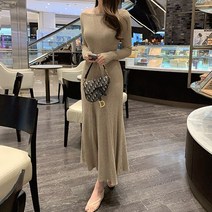 [미나그램] 그로인 보트넥 니트롱원피스