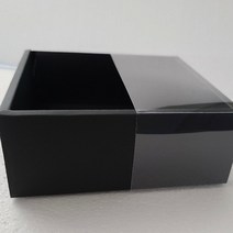 빈상자 네모 블랙 선물 포장 접이식 투명, M (19.5 x 17 x 7)