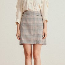 SOUP 체크 진주포인트 랩스커트(SV4SR30) 미니스커트