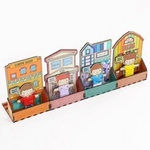 민화샵 휴대폰 거치대 걱정인형 만들기 미술재료 세트, 농장