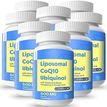 리포솜 coq10 600 mg 소프트젤 유비퀴놀 흡수율 코엔자임q10 유비퀴놀 비타민 e 포함 오메가 3 6 9 & 강력한 항산화제 심장 건강을 위한 혼합 토코페롤 co, 60카운트(8개들이 팩)