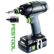 페스툴 576452 충전 드릴 세트 T 18+3 HPC 4 0 I-Plus 본체+배터리2+충전기+보관함 전동 무선 FESTOOL