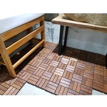 바나나목재 아카시아 데크타일 원목 조립식 바닥재 20Tx300x300mm (1박스9피스 0.25평)