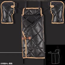 전용 겨울 대리운전 소형 두툼한 접이식전동킥보드, C01-자녀, T06-블랙 두꺼운 분체 바람막이 바람막이