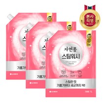 LG 생활건강 자연퐁 스팀워시 주방세제 애플 리필 1L x 3개, 1세트
