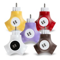 파워존 테트라포드 디자인 멀티탭 2구 USB, 화이트
