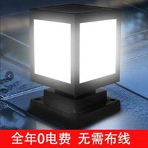 야외조명 마당조명 옥상조명 정원조명 태양광 정원 램프 헤드램프 야외 방수 LED 대문 기둥 가든 빌라 경관 담장등, 12 스퀘어핏—화이트 빔 오버사이즈