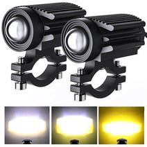 Led 오토바이 스포트라이트 12w 6000lm 6000k/3000k 2 색 외부 운전 작업 조명 변형 슈퍼 밝은 안개등 1 피스/2 피스, 02 2PCS