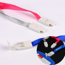 선명한 색상 신분증 사원증 목줄 회원권 명찰 목걸이줄, 블루