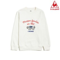 르꼬끄 남녀공용 오버핏 삼총사 그래픽 맨투맨(기모) QM423LFSD1_OWT
