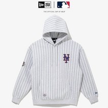 뉴에라 MLB 핀 스트라이프 뉴욕 메츠 후드 헤더 그레이 13338659