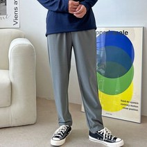 남성 세미 스타일 허리 밴딩 데일리 스판 팬츠