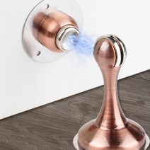 방문자석스토퍼 문닫힘방지 문손끼임방지 문고정 무타공도어스토퍼 방문고정장치 문콕방지, 3-자석스토퍼-로즈