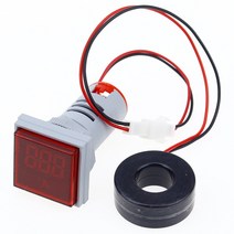 디지털 전류계 전압계 스퀘어 LED 디지털 전압계 및 전류계 게이지 측정기 AC 60-500V 0-100A D18 dropship, Red Current Meters