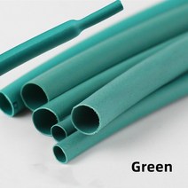 폴리올레핀 절연 케이블 슬리브 1 m 열 수축 튜브 2:1 수축 비율 Φ0.6mm-14mm, [10] 4.5mm x 1meter, [05] Green