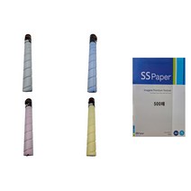 MOA 코니카미놀타 Bizhub C036eDN 재생토너 4색set (복사용지 500매 포함), 1set, 4색