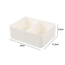 화장품 정리대 보관 정리 수납함 진열대 그리드 메이크업 상자 플라스틱 홈 오피스 욕실 상자 데스크탑 잡화 케이스 옷장 빈 홀더, 흰색 1