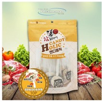 강아지 막대 사탕 쫀득한 육포와 우유껌 퍼그 말티푸, 1개, 오리 대구 야채 10p