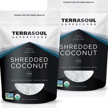 Terrasoul Superfoods Shredded Coconut Medium 테라소울수퍼푸드 슈레드 코코넛 미디엄 16oz(454g), 2팩