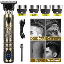 남자 바리깡 전문가용바리깡 이발기 미용바리깡 남성이발기 hair trimmer electr shaver hair clipper 전문 면도기 수염 이발사 0mm 신사 헤어 커팅, 남성 신 LCD