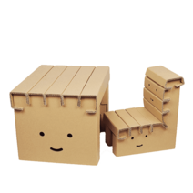 종이 의자 골판치 친환경 테이블 피크닉 유치원 책상, 골판지 테이블