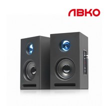 ABKO SP400 2채널 USB전원 북쉘프 PC스피커 블랙