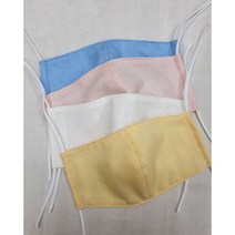 [지엘소잉] 린넨 코튼30수 마스크 여름용 예쁜 안감메쉬 시원한 통기성 빨아쓰는 필터교체형, 스카이, 소프트30수 코튼